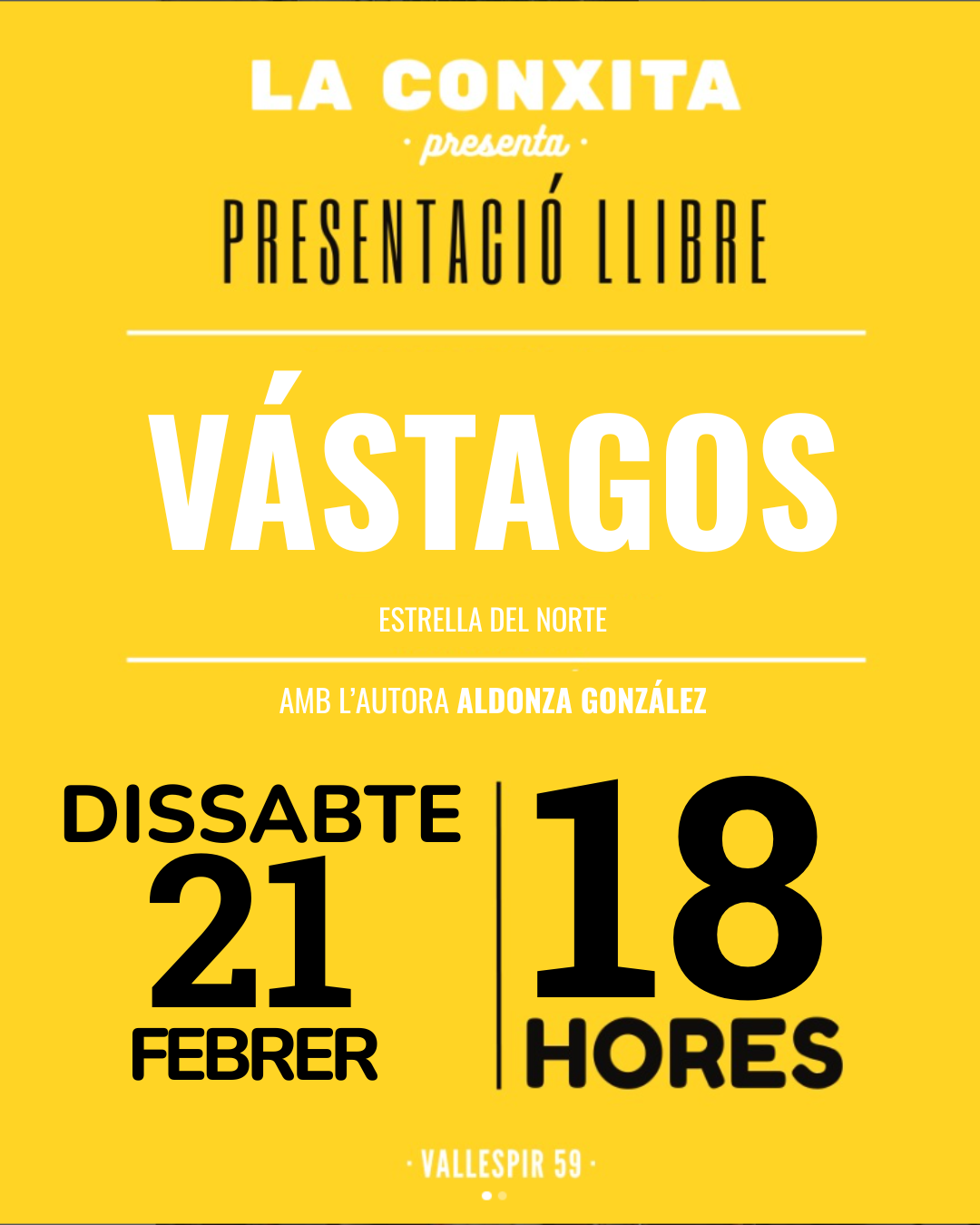 Presentación Vástagos — La Conxita Barcelona